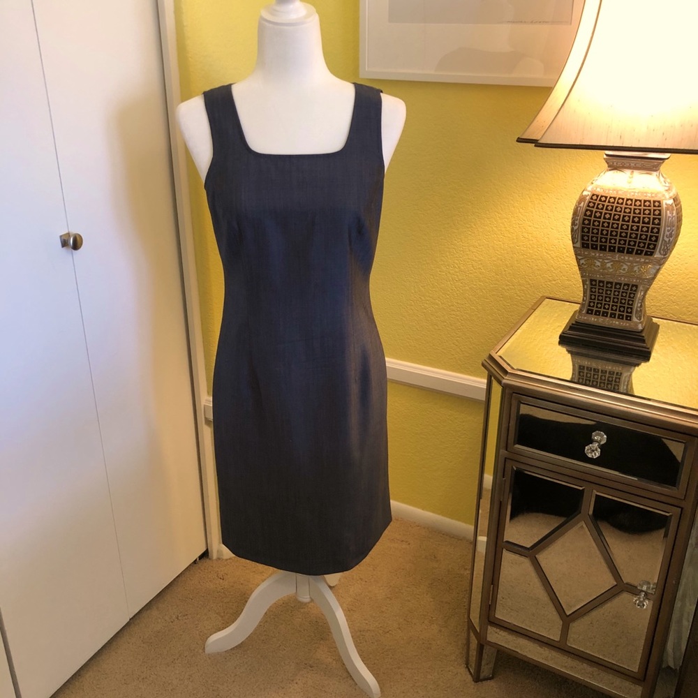 Ann Taylor grey wool and mohair sheath dress sz 4